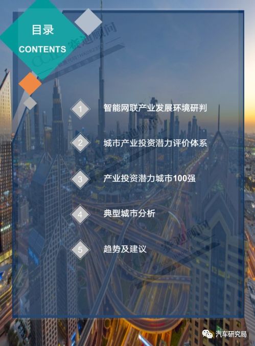 2020年中國智能網聯汽車產業投資潛力城市百強榜研究